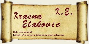 Krasna Elaković vizit kartica